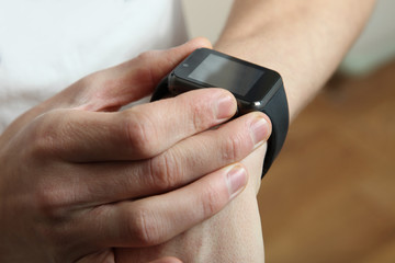 Smart watch on the hand