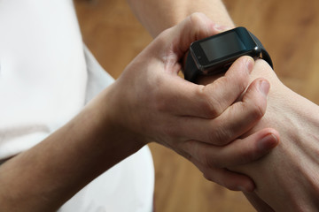 Smart watch on the hand