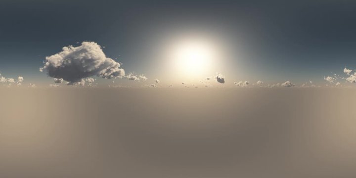 loop VR 360 degree Panoramic Sky and Clouds. ready for use in 3D environment 