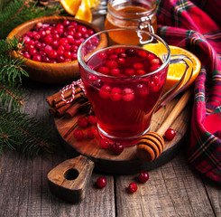 Christmas hot mulled wine