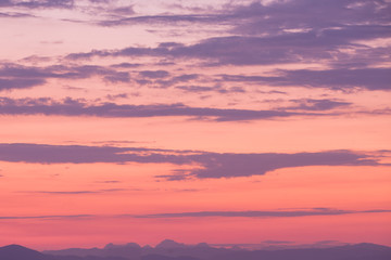 Red sunset, sky with clouds, background