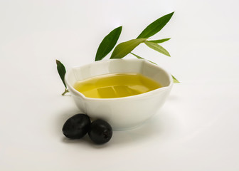 small dish full of olive oil