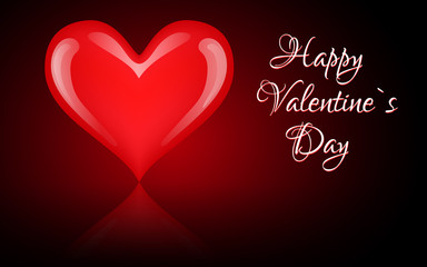 Valentine's Background with Heart. Greeting Card. Vector illustration