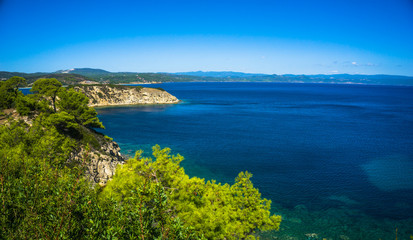 Obraz premium Beautiful Panorama With Turquoise Water, Sithonia, Halkidiki, Greece