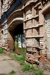 The architectural monument "merchant's House of Vilner". Landmark "pearl" of the city of Minusinsk, Siberia, Krasnoyarsk Krai. Is not saved. Destroyed by the vandals.