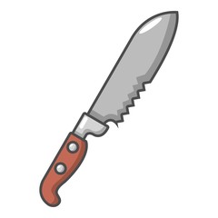 Knife icon, cartoon style