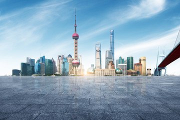 Fototapeta premium Modern metropolis skyline, Shanghai, China, Shanghai panorama.