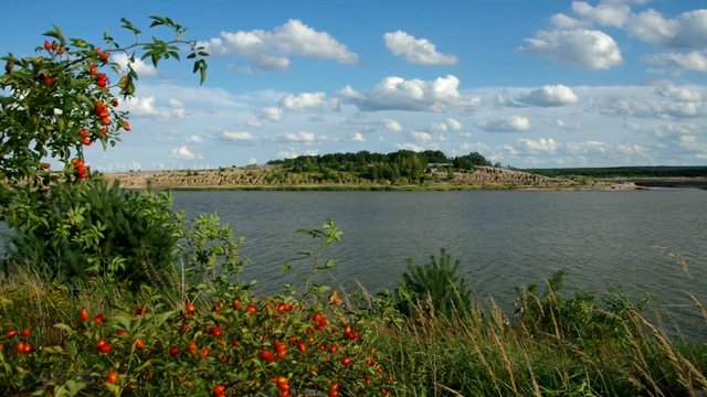 Schlabendorfer See, Landschaft in der Lausitz im Herbst