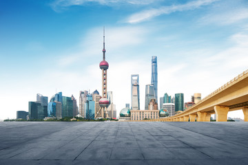 Fototapeta premium Modern metropolis skyline, Shanghai, China, Shanghai panorama.