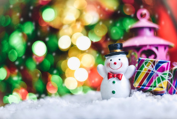 Santa Claus presents a happy holiday atmosphere.