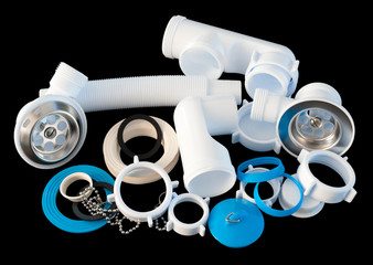 disassembled bath trap