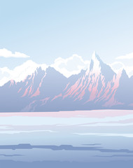 LANDSCAPE WITH MOUNTAINS