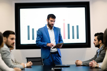Picture of business seminar in conference room