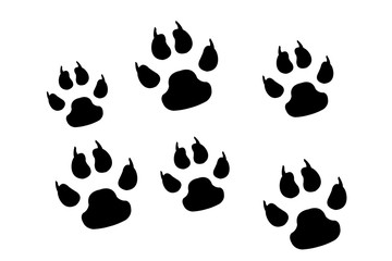 Huellas de perro negras.