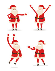 Happy Smiling Santa Claus Vector Illustration