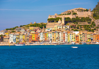 Fototapeta premium Colorful houses of Portovenere town, Italy
