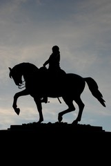 silhouette of statue