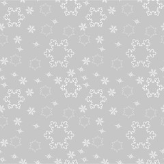 Christmas seamless pattern with snowflakes, vector background