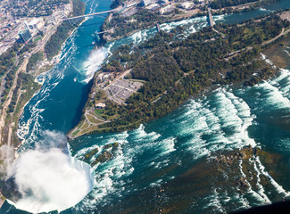 Fantastic aerial views of the Niagara Falls, Ontario, Canada