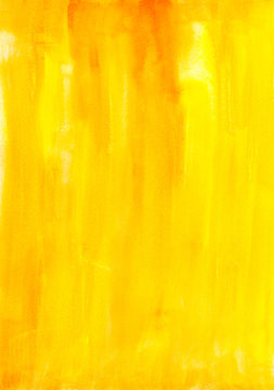 Abstract Painting With Bright Yellow Paint Strokes, Full Frame