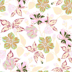 Obraz premium Seamless floral pattern