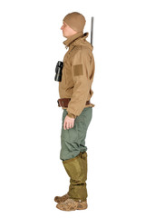 Fototapeta premium male hunter with double barreled shotgun