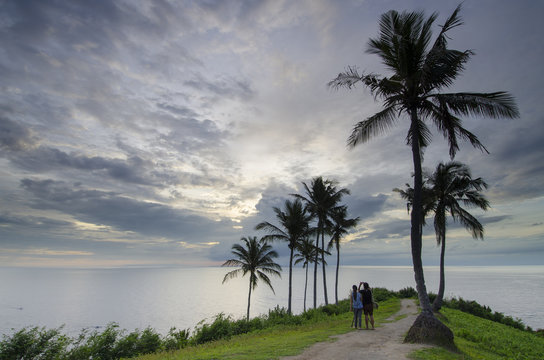 with you at sunset on malimbu hill, lombok island, indonesia