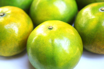 Fruit Mandarin orange  on white background