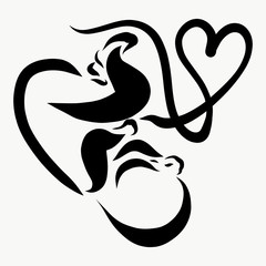 A baby with an umbilical cord that forms a shape of the heart