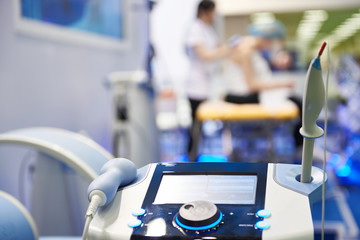 Medical equipment for laser and shock wave therapy