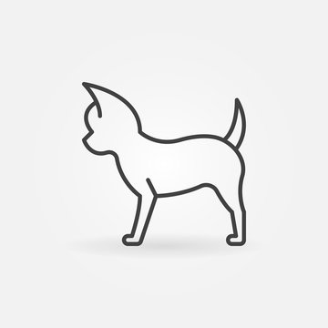 Small dog vector icon