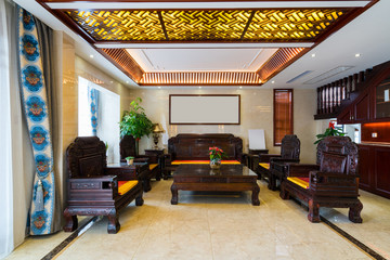 house interior with Chinese style decoration