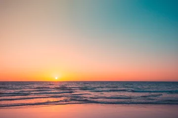Printed roller blinds Beach sunset Beautiful sunset at Glenelg beach