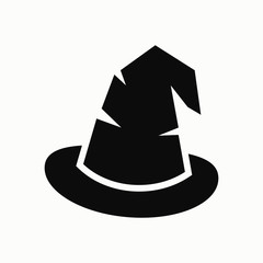 Witch hat vector icon.