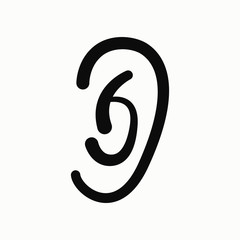 Ear vector icon.