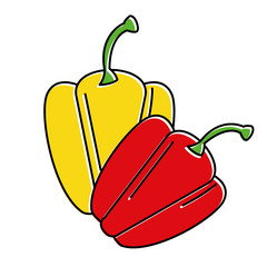 fresh pepper vegetable icon vector illustration design