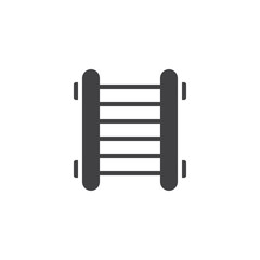 Ladder icon vector, filled flat sign, solid pictogram isolated on white. Stairs symbol, logo illustration