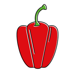 fresh pepper vegetable icon vector illustration design