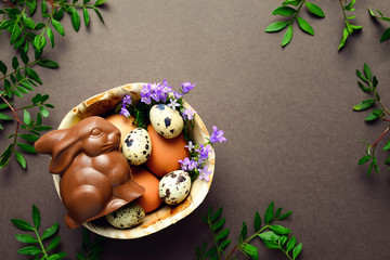 Obraz premium Easter greeting card template