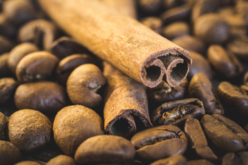 two cinnamon sticks