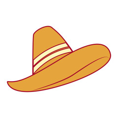 mexican hat isolated icon vector illustration design