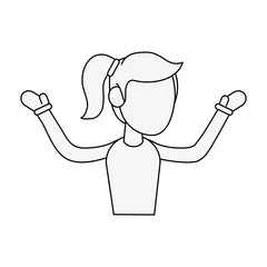 Fitness woman avatar cartoon