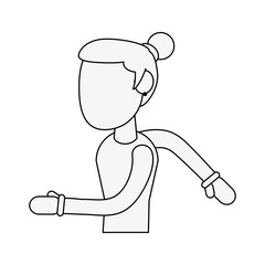 Fitness woman avatar cartoon