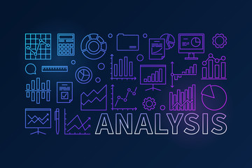 Fototapeta premium Financial analysis colorful horizontal banner