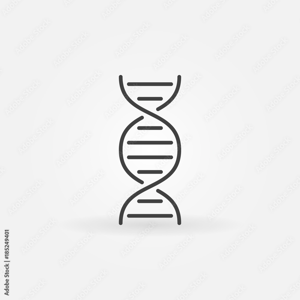 Poster dna minimal vector concept icon in outline style