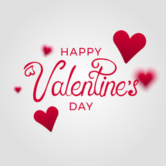 Happy valentine day vector banner. illustration with hearts