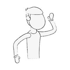 Fitness man avatar cartoon