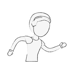 Fitness woman avatar cartoon
