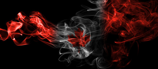 Fototapeta premium Canada flag smoke