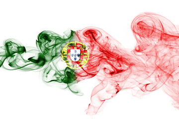 Portugal flag smoke